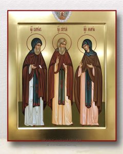 Икона «Кирилл, Мария и Сергий Радонежские, преподобные» Анапа